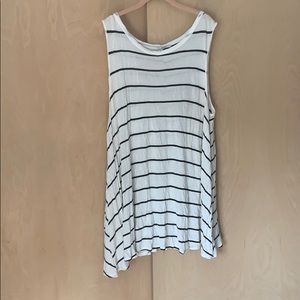 Striped black and white dress